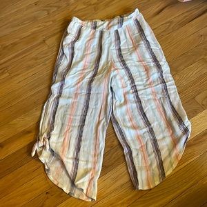 Capri baggy striped pants